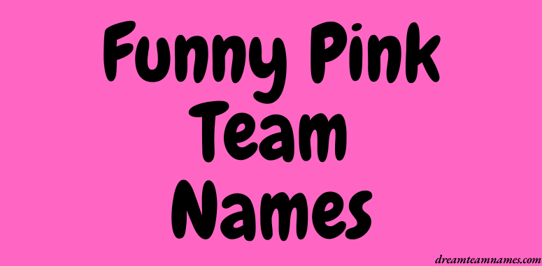 Funny Pink Team Names