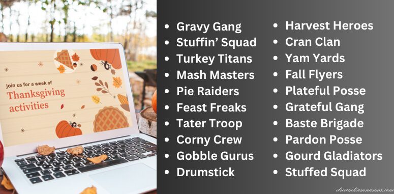 Funny Thanksgiving Team Names